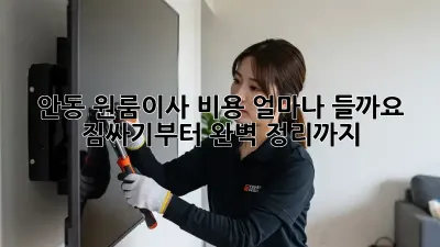 안동 원룸이사 비용, 얼마나 들까요? 짐싸기부터 완벽 정리까지!